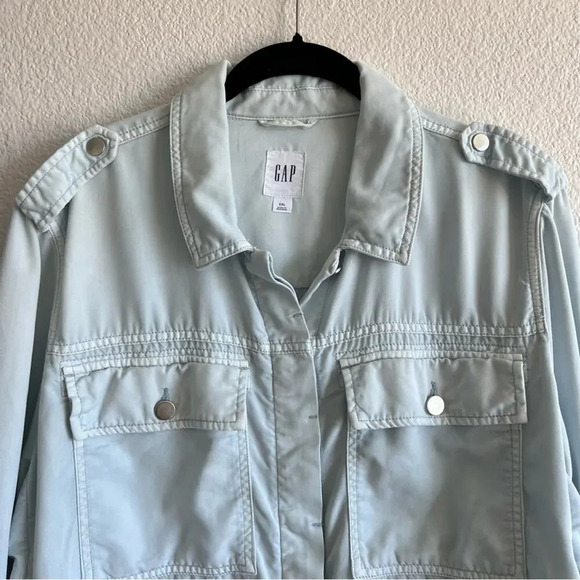 Gap Womens Light Blue Jacket Size XXL - Picture 2 of 10